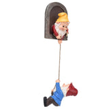 Garden Tree Gnome Statue Resin Colorfast Tree Climbing Elf Sculpture for Yard Outdoor V1294-YM0718-3111210479111