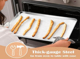 Stainless Steel Toaster Oven Trays, 2 Pack Small Non Toxic Baking Cookie Sheets for Cake Baking, V1189-LC-RY-00060