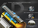 Men's Reciprocating Foil Shaver Basic Set - USB Rechargeable Dual Foil Electric Razor with V888-ELOSUNG57013-3