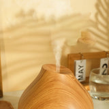 wood grain aromatherapy humidifier, ultrasonic quiet timer V1347-730-58793-WOO-D