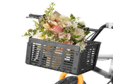 Basket Folding Bike Basket Detachable Plastic Bike Handlebar Front Basket Rear Rack Hanging Basket V1369-AZ3-W-15877