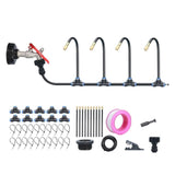 360&deg Curved Garden Automatic Irrigation System, Brass Nozzle, PE Tubing Irrigation Kit, Water-Saving V1192-AZ-W-22184