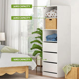 Artiss 3 Chest of Drawers Tallboy Cabinet White FURNI-L-CDR-3D3S-WH-AB