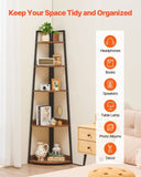 VEVOR 5 Tier Corner Shelf Tall Corner Bookshelf Plant Rack Wall Shelves Tower V952-ZLSZJSNJTMK7YJ7FI001V0