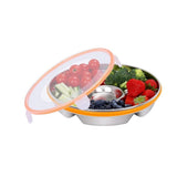 Veggie Tray with Lid and Dip,Divided Serving Tray with Lid Snack Tray with Lid for Platter,Relish V1366-AZ2-W-15905