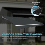 Motorised Outdoor Folding Arm Awning Retractable Sunshade Canopy Grey 4.0m x 2.5m V63-842851