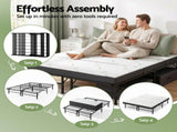 Giselle Folding Bed with Mattress Queen Portable Foldable Guest Bed Bamboo Cover FOAM-MFM-BF-BAM-Q