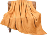 Premium Flannel Fleece Throw Rug, Fluffy Warm Cozy Blanket For Bed, Sofa And Daily Snuggling, Khaki, V1221-XM-LB3088-GM128