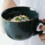24 Oz Large Ceramic Coffee MugGrain Soup Mugs/Salad Bowl/Oversized Porcelain Bowl for V1369-AZ3-W-19955