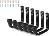 Storage hooks - wall hooks - tool hooks - garage organizer - 6 pieces - 9*11.5 cm - iron - black V1188-NK-BOL-331
