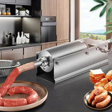 Manual Sausage Stuffer, 5 L / 11 LBS Horizontal Sausage Machine, Dual-Speed Meat Stuffer, Made of V952-GCJSDSPS5L0000001V0