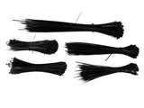 5Packs Cable Ties Zip Wraps Set Disposable Nylon Wire Cord Strap Fastener Fastening OrganizerBlack V1294-YM0718-3117200193812
