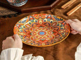 Ceramic Dinner Plates 4-Piece Set Unique Design High-Quality Ceramic Versatile - Multi - Size Pack V1106-DSZ-XXX-NNN-MLT-PACKOF4PIECES