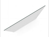 110cm Reeded Glass Shower Screen with White Wall Channel and Square Pole V63-920281