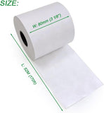 6 Rolls Linerless Printing Label Paper 80 mm 52 m for Takeaway Shop Restaurant V498-LINELESS PAPER