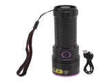 Y48 365nm Ultraviolet Flashlight Rechargeable Black Light Flashlight for Resin Curing Currency V1294-YM0626-3119220183011