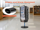 Rotating Brochure Display Rack, 30 Pockets Mesh Magazine Literature Display Stand, Portable Floor V952-WJZSXLDSDZS3117YE001V0
