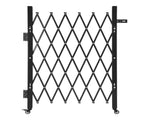 Single Folding Security Gate, Lockable Scissor Gate with 360 degree Swivel Casters, Outdoor V952-GZDZDAQM5157HX49X001V0