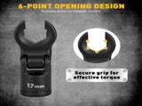 ELEAD 8PCS Flex Head Crowfoot Line Wrench Set Metric Flare Nut Wrench Set CR-V V465-70184