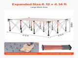 Portable Folding Workstand, 1865 x 1261 mm Collapsible Workbench, 2041 kg Weight Capacity, No V952-BXSGZTPPSL6FC1QQP001V0