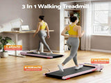 Everfit Treadmill Electric Walking Pad Incline Under Desk Home Gym 380mm Pink TMILL-380-INC-PK