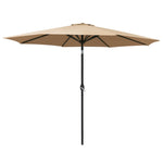 Instahut 3m Outdoor Umbrella Beach Pole Garden Patio Tilt Beige UMB-POLE-3-TIL-BG