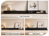 Artiss Extendable TV Unit 200CM 3 Storage Drawers Dark Walnut & Black FURNI-N-EXT01-TV200-WDBK-AB