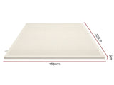 Giselle Bedding King Latex Mattress Topper 7-Zone Natural Latex Core Breathable 5cm TOPPER-LT-5-MS-K