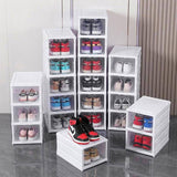 CARLA HOME 3-Tier Stackable Shoe Storage Box Organizer with Clear Door for Closet, Entryway or LSB-36189