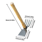 15inch Handheld Hoe,Garden Hoe Rake Hand Tool,Heavy Duty Bend Gardening Tool,Stainless Steel and V1366-AZ2-W-26620