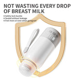 White Portable Constant Temperature Electric Water Cup 450ml 100W Rechargeable Baby Formula Maker V888-ELOSUNG51236