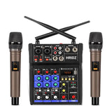HRIDZ EMC-G04 Audio Mixer with UHF Wireless Microphone for DJ Karaoke PC Record V571-4001339460349