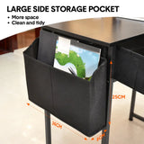 80cm Study Desk Home Office Computer Desk with 2 Fabric Drawers Side Pocket and Hook Modern Small V985-STUDYDESK