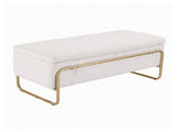 Artiss Storage Ottoman Boucle Padded Seat Footrest Hidden Storage Cream White OTM-C-TED01-CR