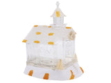 LED Lighted Xmas House Music Box USB Battery Operated Snow Frosted Glittering Village Building Xmas V1294-YM0901-3115250056411