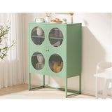 Artiss Buffet Sideboard Metal Cabinet - ELLA Green AI-SIDE-GL-03-GN-AB