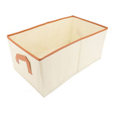3 Sets Non Woven Fabric Bin PU Wrapped Washable Cloth Storage Baskets with Handle and Bottom Plate V1294-YM0901-3117240303211