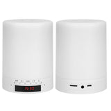 Bluetooth Speaker Night Light Touching Change Color LED Lamp Smart Alarm Clock MP3 Player V1294-YM0901-3119200116811