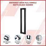 Entrance Door Pull Handle Matte Black 1500mm V63-837591