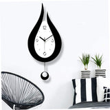 Wall Battery Operated Silent Non-Ticking Walls,Water Droplet Design Acrylic Swing Wall V1192-AZ-W-14597