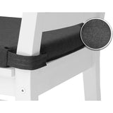 Trapezoidal Chair Cushions Set of 4 Comfortable Seat with Inner and Outer Velcro Dimensions 42cm V1188-TR101-33241-1