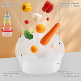Food Storage Containers with Lids, Nest Stackable Space-Save Design Plastic Storage Bowls, V1369-AZ3-W-06043