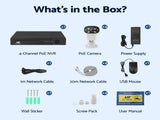 UL-Tech 4CH 5MP PoE NVR Security System, 4 Cameras, Dual-Light Colour Night Vision, Two-Way Audio, CCTV-POE-4C-4S-WH