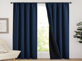 2 Pack 100% Blackout Curtains, Thermal Insulated Window Drapes for Bedroom, Guest Room and Shift V1189-LC-AMZ-00240