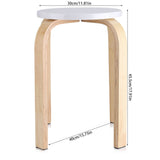 1Pc Anti Slip Bent Wood Stacking Stool Candy Color Home Furniture Kids Room Decor White V1294-YM0901-GB-JY01006-02