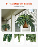 VEVOR 2Pcs Artificial Boston Ferns Plastic Fern 35 Branches Indoor Outdoor Decor V952-PZSRZJLZWBHHEY962001V0