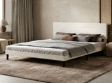 Levede Queen Bed Frame Upholstered Adjustable Headboard Platform Mattress Base BF1084-Q-BG-AU