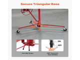 3353mm Drywall Lift, Heavy-Duty 68 kg Sheetrock Hoist with Adjustable Telescoping Arm, Lockable V952-SPSJJHS95FT18ZSYP001V0