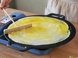 40cm Seasoned Cast Iron Induction Crepes Pan Baking Pancake Tool Pizza Bakeware V324-CS2-FLATPAN-40CM