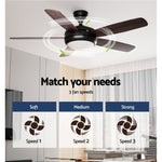 Devanti 52'' Ceiling Fan AC Motor 5 Blades w/Light - Dark Wood CF-B-52-5B-0YY-DW